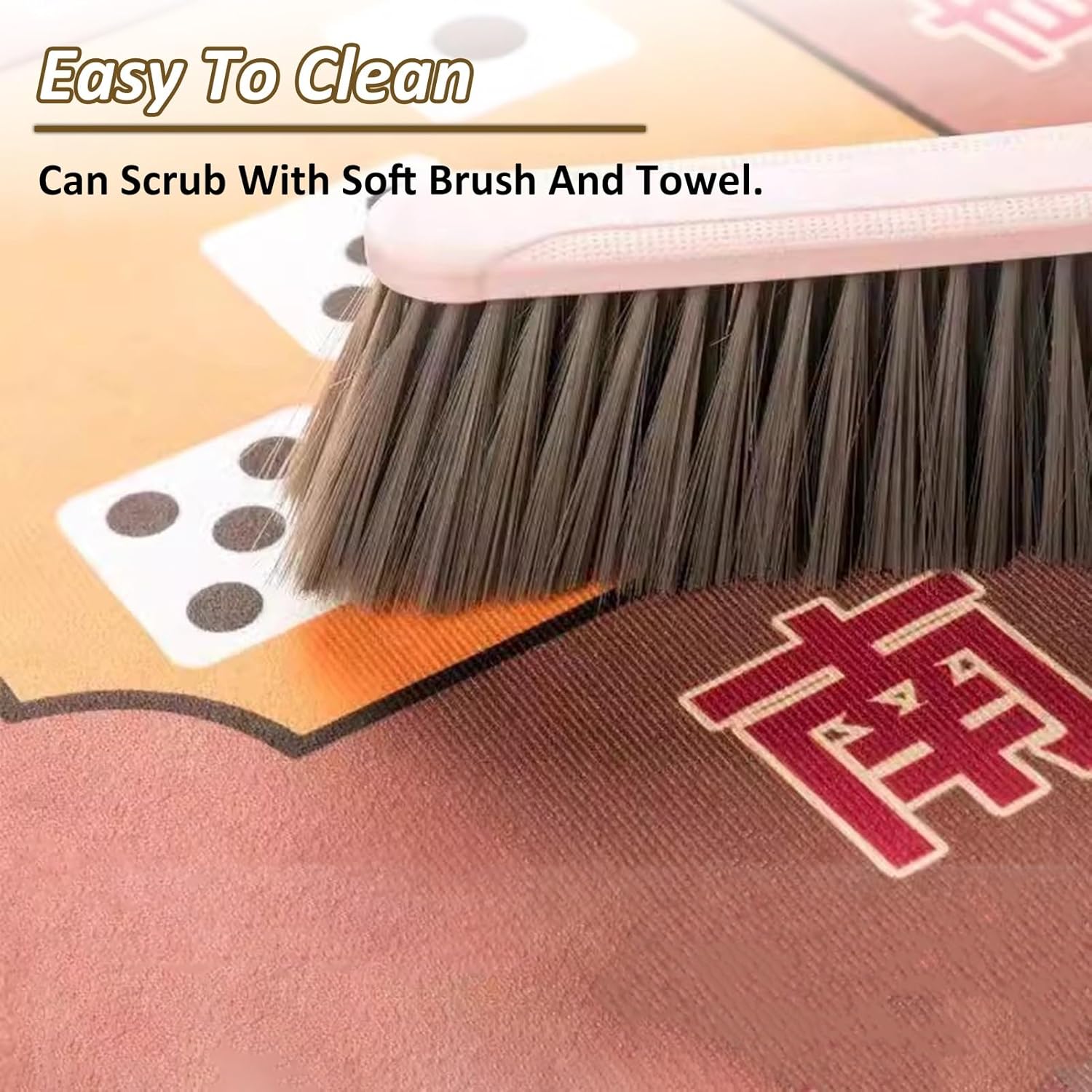 Anti Slip and Noise Reduction Tablecloth, Table Mat for Mahjong Paigow Poker Card Games(80 cm/31.49 in)