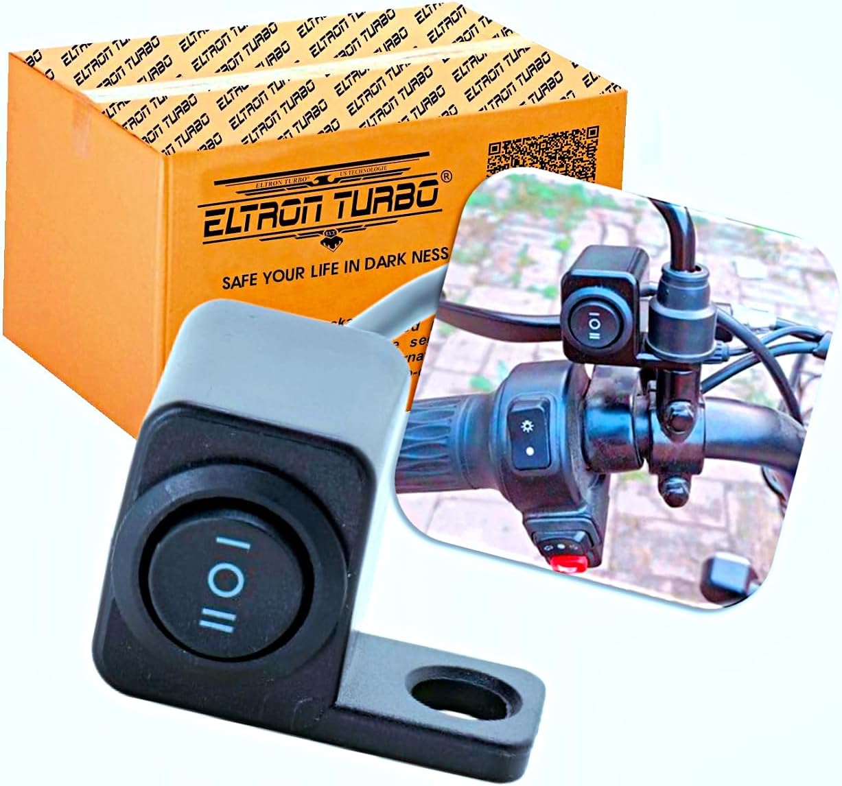 - Eltron Turbo Waterproof Multi-Function 3 Mode Way Mirror Switch Button Operate with Headlight, Fog Light, ON-Off-ON CNC Aluminium 12V DC Universal For All Motorcycle, Bike, Scooties (Pack Of 1, Black)