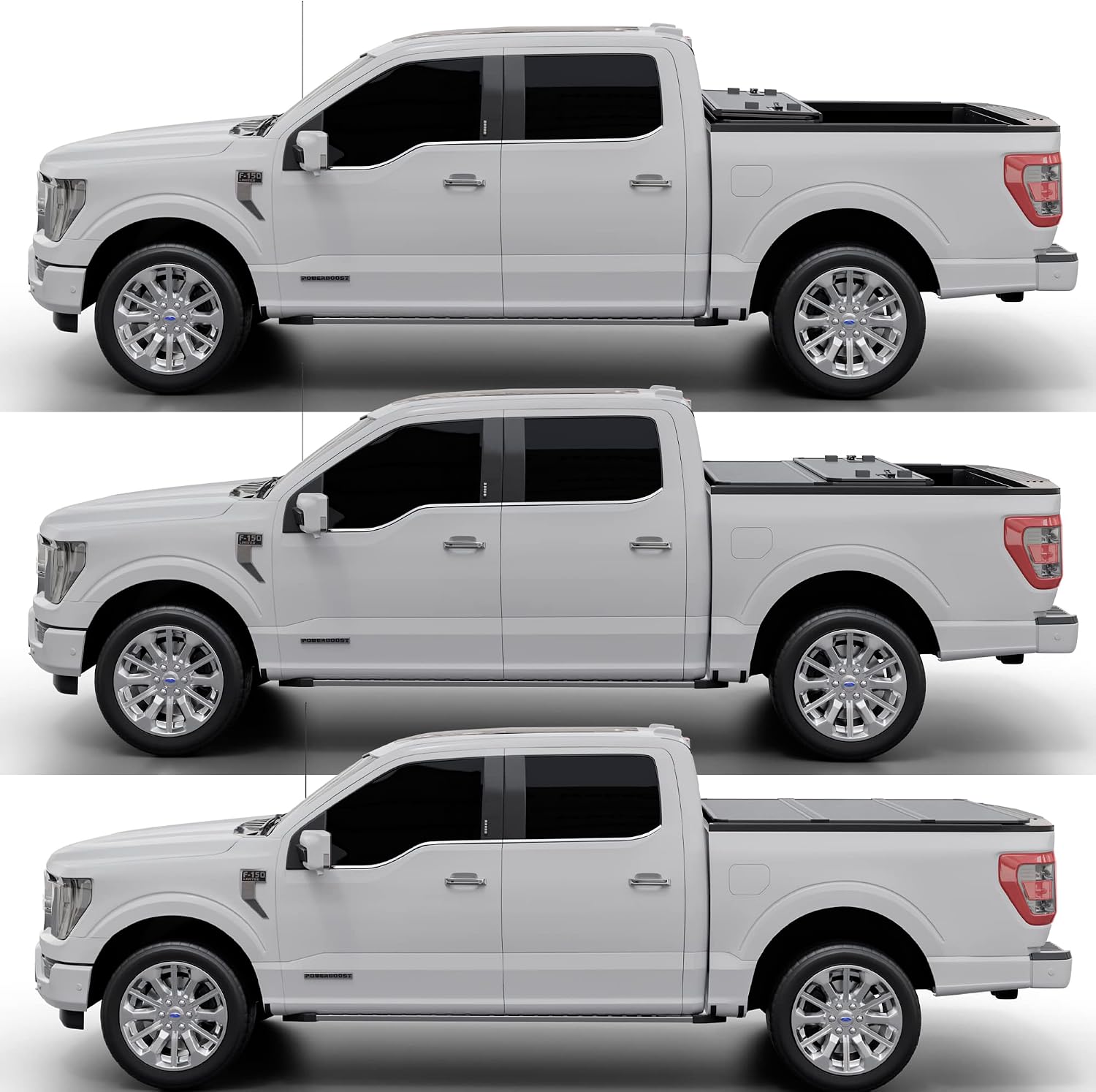 Toptiny Hard Folding Truck Bed Tonneau Cover |THTF017|Fits 2015-2026 Ford F150 6'5" Bed (78")