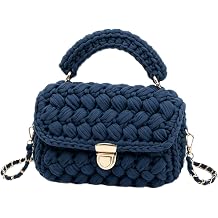 Crochet Purse for Women, Trendy Woven Shoulder Bag & Crossbody Clutch, Handcrafted Tote and Handbag