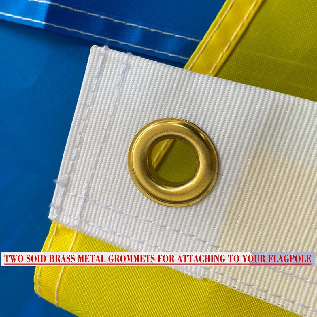 Double Sided Ukraine Flag 4x6 Ft, Lasting Oxford Nylon 210D | Quadruple Stitched Fly Ends|Premium Ukrainian National Flags House Decoration Banner