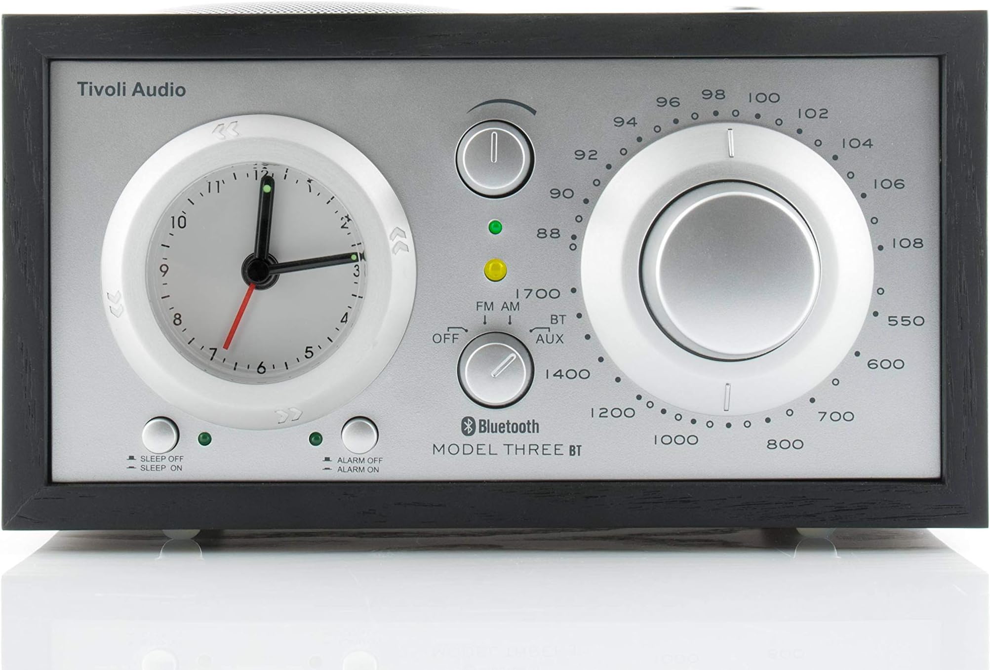 Tivoli Audio Model Three Bluetooth Clock Radio with USB (Black Ash/Silver)