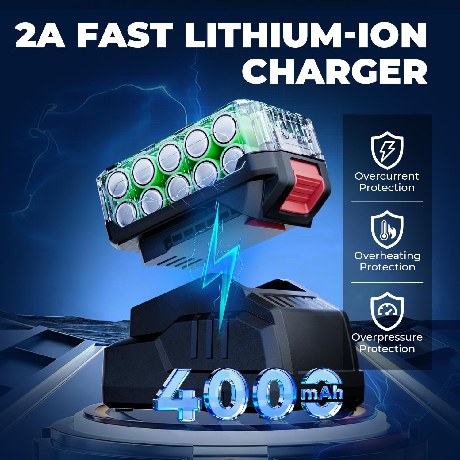 Dong Cheng 20V Brushless Impact Wrench, Max Torque 360 ft-lbs (488N.m), 1/2" with 3 Mode Speed, 2400 RPM Cordless Impact Gun, Includes 2 * 4.0Ah Battery and Charger, 4 Impact Sockets and Kit Bag