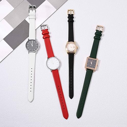Miniatura 9 de WOCCI Correas de reloj elegantes, correas de repuesto de cuero genuino para hombres y mujeres, ancho de la banda 8 mm 10 mm 12 mm 13 mm 14 mm 16 mm