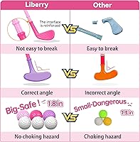 Vista 2 de Liberry Juego de golf para niños de 1, 2, 3, 4 años, carrito de golf mejorado para niños con diseño único de correa para el hombro, juguetes de golf