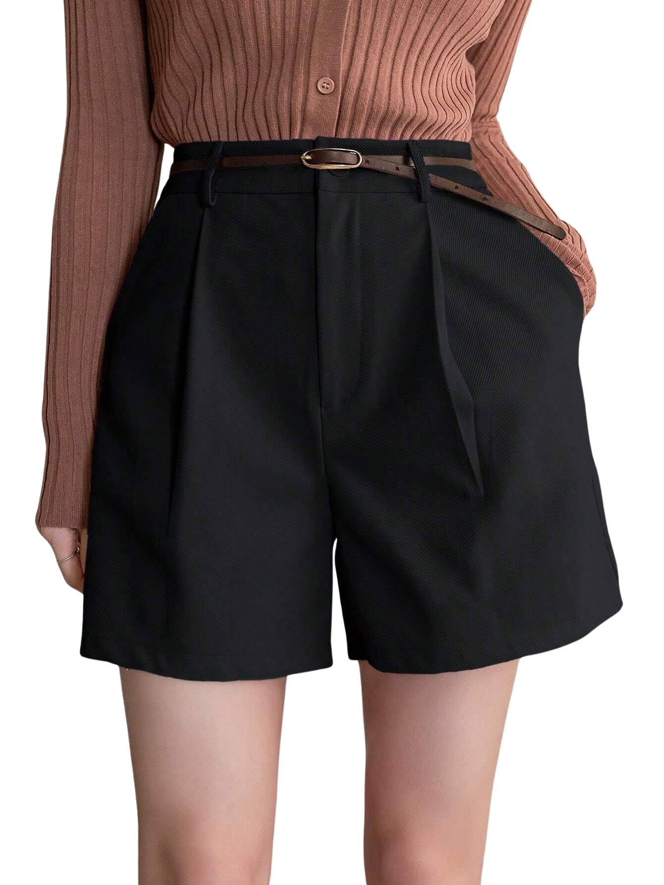 greciilooks Women’s Western Shorts – Trendy Knee Length Casual Bottoms | Relaxed Fit Summer Shorts for Girls & Women-picture-49