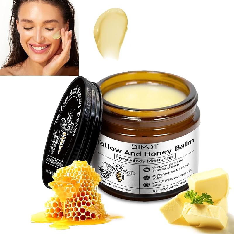 Bálsamo facial e corporal com sebo bovino, mel, azeite de oliva e vitamina E Generic, 60 g