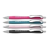 Limited Edition Slider Rave XB (Extra Broad) Ballpoint Pen, Refillable + Retractable, 1.4 mm, Special Assortment Barrels, Blue Ink, Promo Box of 4 Pens (132564)