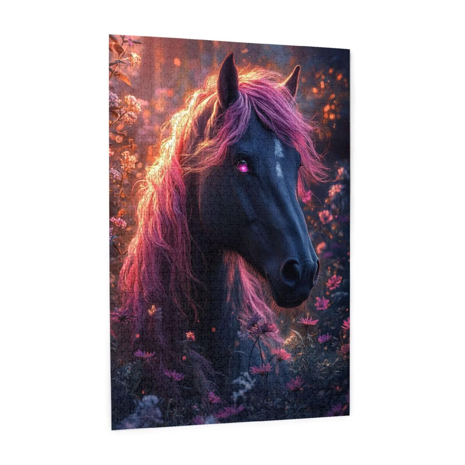 Cheval Puzzle Animal 3000 Pièces Adultes, DIY Puzzles Classiques Art avec Boîte d'emballage et Photos de Référence, Relaxation/Soulagement du Stress/Jeux Amusants, Creatif Cadeau pour Femme M-1536