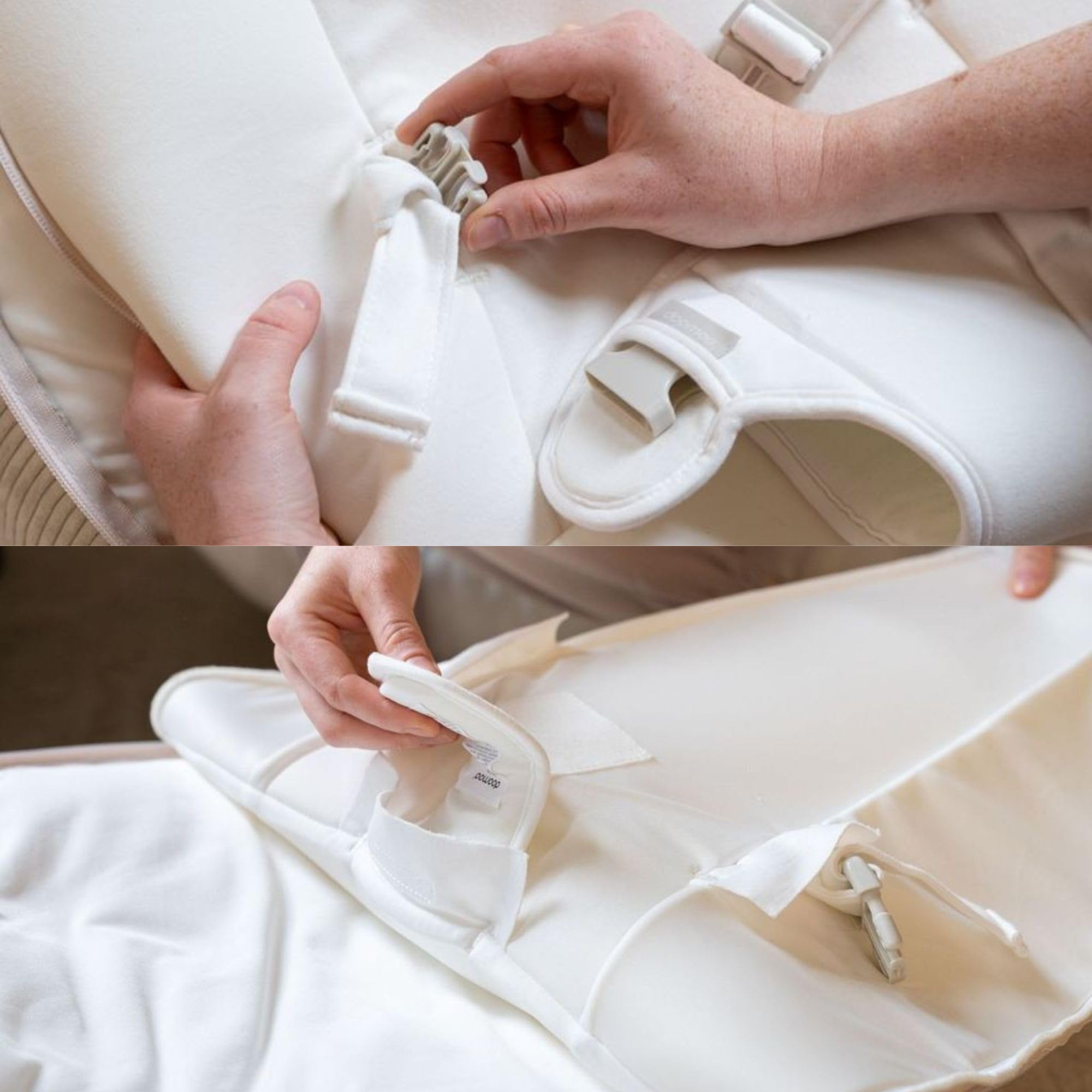 doomoo Transat Bébé Evolutif Fauteuil Enfant Seat'n Grow- Dès la Naissance et jusqu'à 25kg - Ultra Confort - Remplissage Microbilles et Tissus en Coton Doux Oeko-Tex et GOTS, Beige