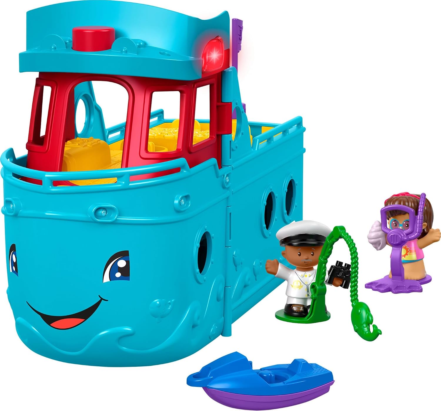 Fisher-Price Little People Toddler Toy Travel Together Friend Ship Musical Playset With 2 Figures & Accessories For Ages 1+ Years [Amazon Exclusive]