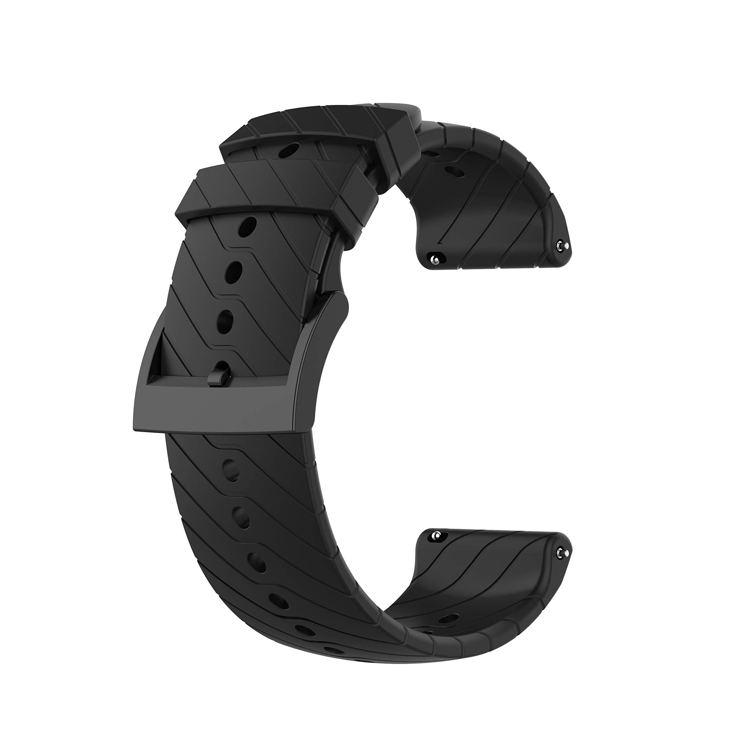 BoLuo Cinturini per Orologi per Suunto 7 / Suunto 9,Cintura Genuine Silicone Bracelet Cinturino Strap Armband per Suunto Spartan Sport/Spartan Sport Wrist HR/Suunto 9 Daro/Suunto D5 (bianco nero