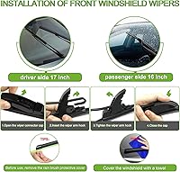 Vista 5 de PARRATI® Limpiaparabrisas para Hummer H3 2006-2010, 17 pulgadas + 16 pulgadas delanteras y 11 pulgadas traseras, cuchillas limpiaparabrisas