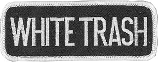 Hot Leathers White Trash Patch (4" Width x 2" Height), Black
