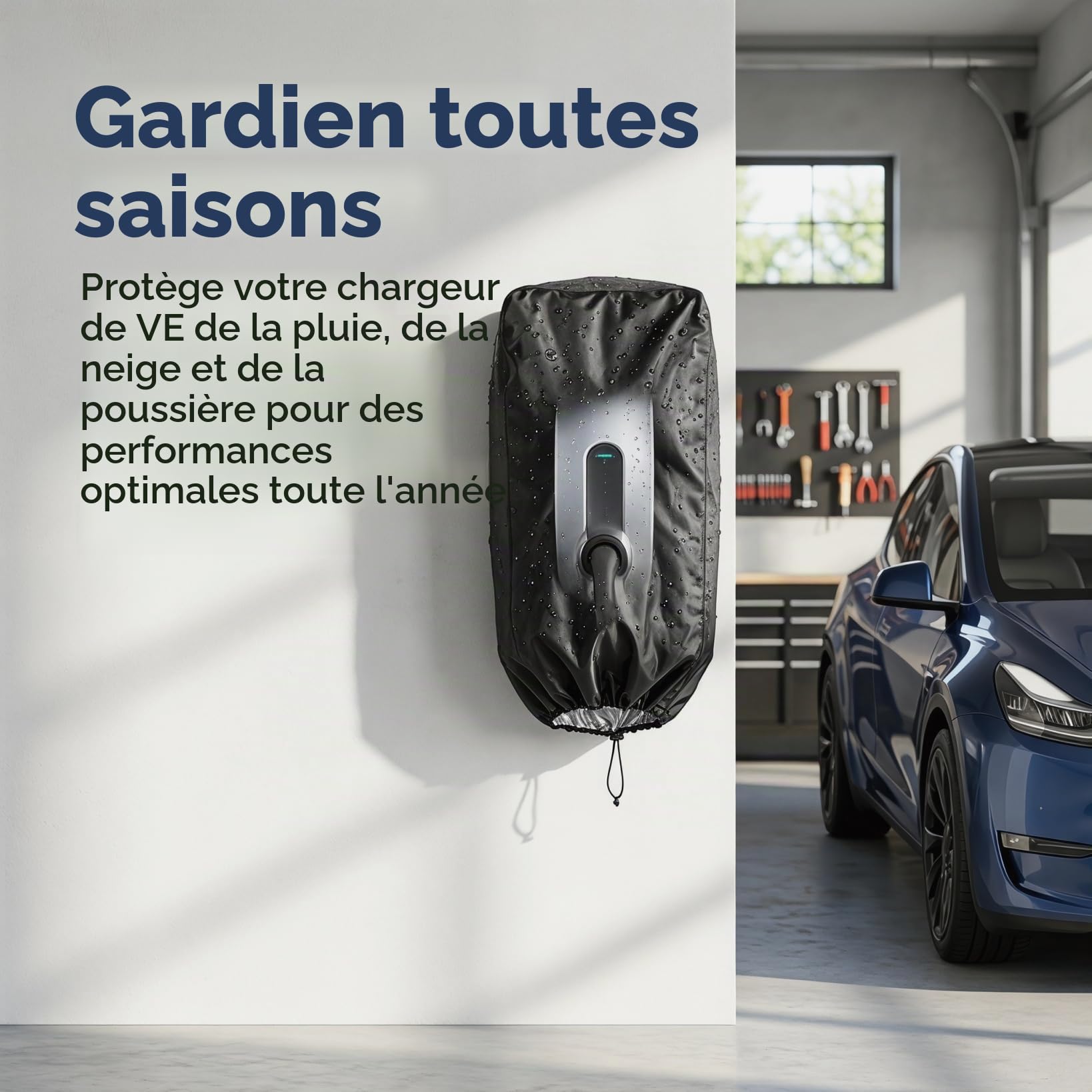 Healeved Housse Protection Borne De Recharge pour Véhicule Électrique Imperméable Et Anti-Poussière Compatible avec La Pluie Installation Facile 70.00 X 35.00 X 35.00 Cm pour Chargeur Extérieur