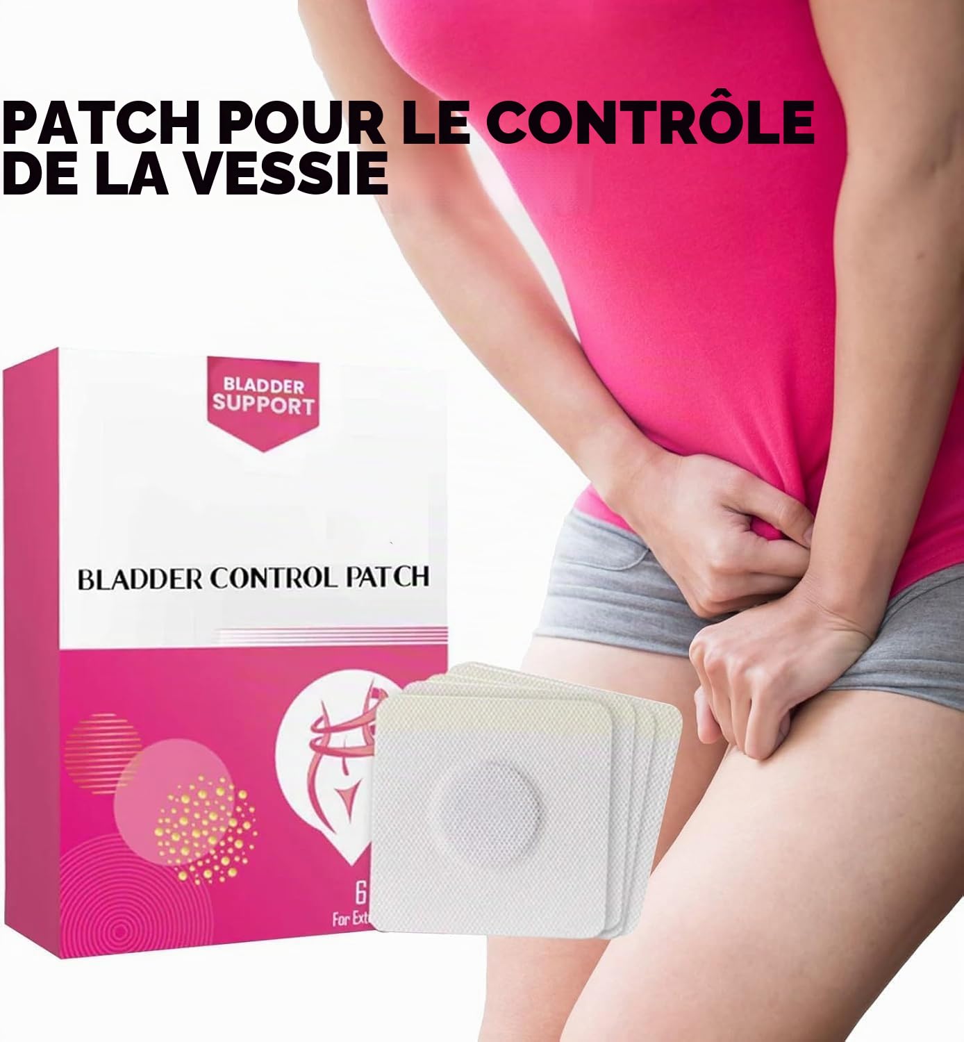 Patch de soutien de la vessie, patchs de fuite d'urine pour femmes, patch de santé de la vessie, patchs de contrôle de la vessie, pour hommes et femmes (18 PCS)