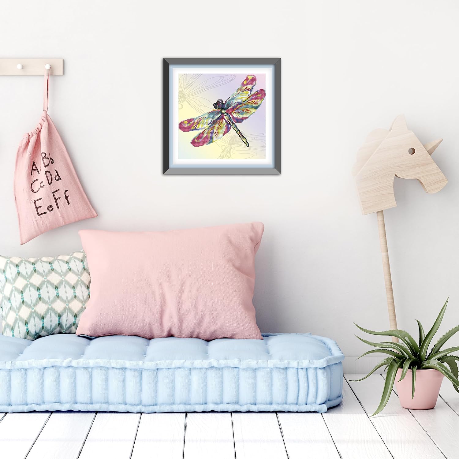 DIAMOND DOTZ at Home Dragon Fly Glissen Diamond Painting Kits for Adults - Diamond Art Kits a Relaxing Creative Craft Kit with Dotz Gems 15x15