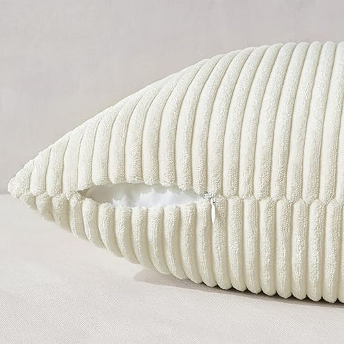 Miniatura 6 de Paquete de 2 fundas de almohada de pana de color azul marino de 12 x 20 pulgadas, bonitas y suaves, fundas de almohada decorativas para cama, sofá,