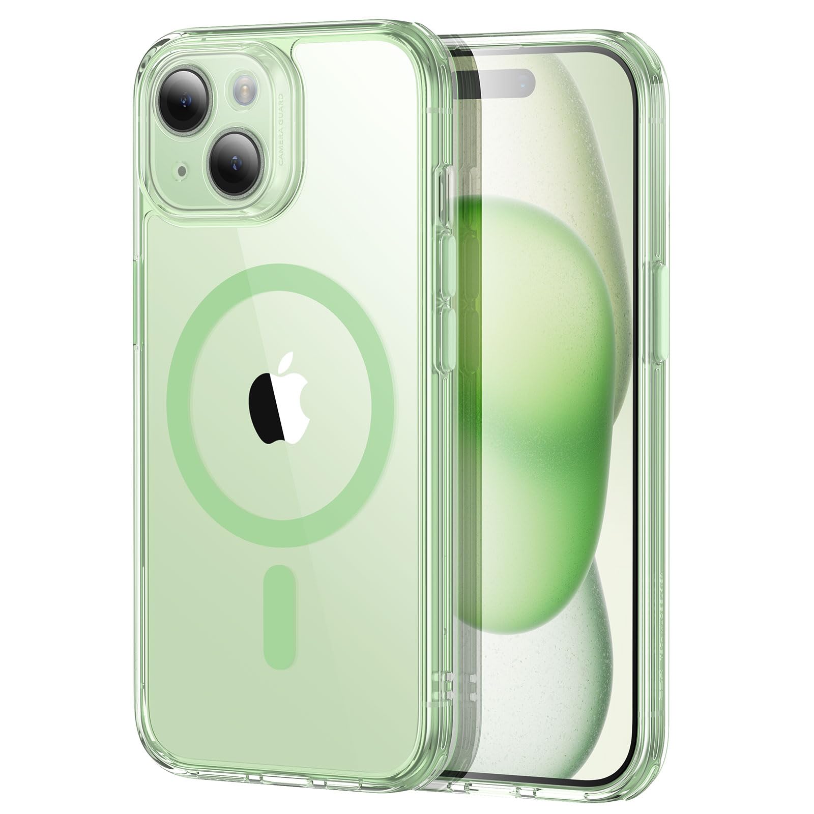 ESR iPhone 15 ケース【Magsafe対応・米軍規格】 iPhone15ケース 耐衝撃 傷防止 【強化フィルム付き】耐黄変 傷に強い背面 iPhone 15 対応 指紋防止 薄くて肌に優しいデザイン ライトブル