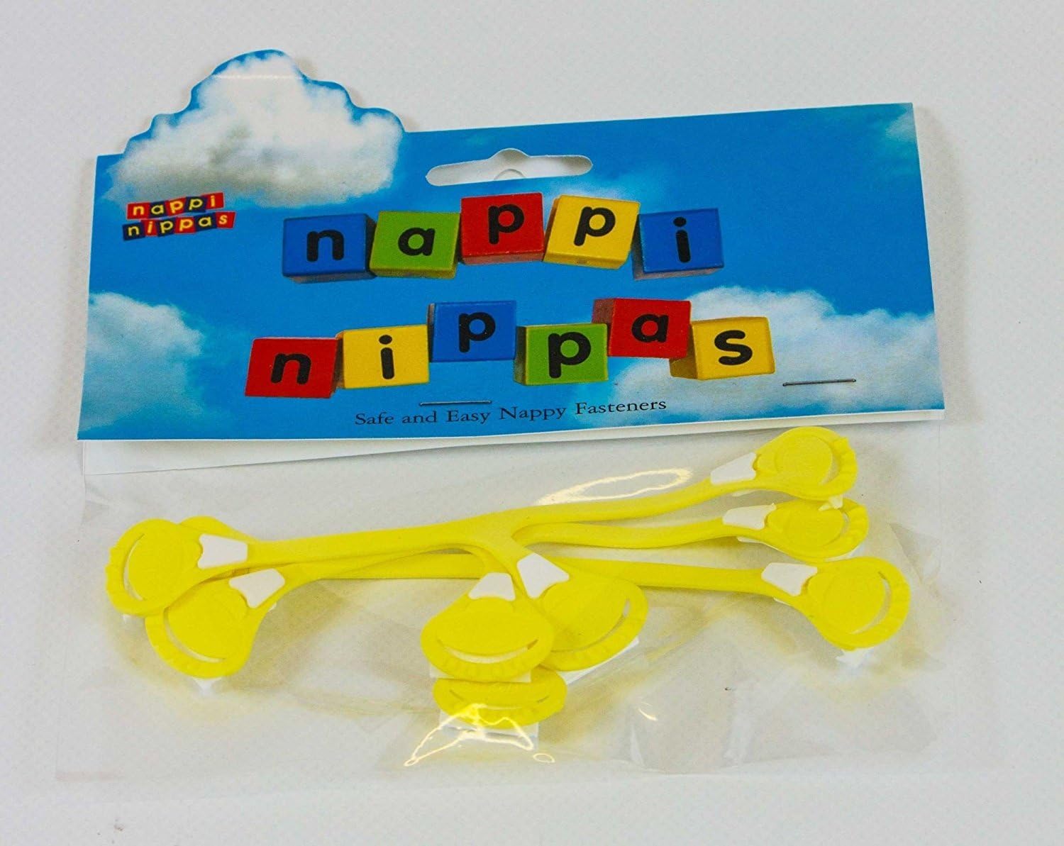 Nappi Nippas Nappy Fastener 3 Pack - Choose your colour - Yellow