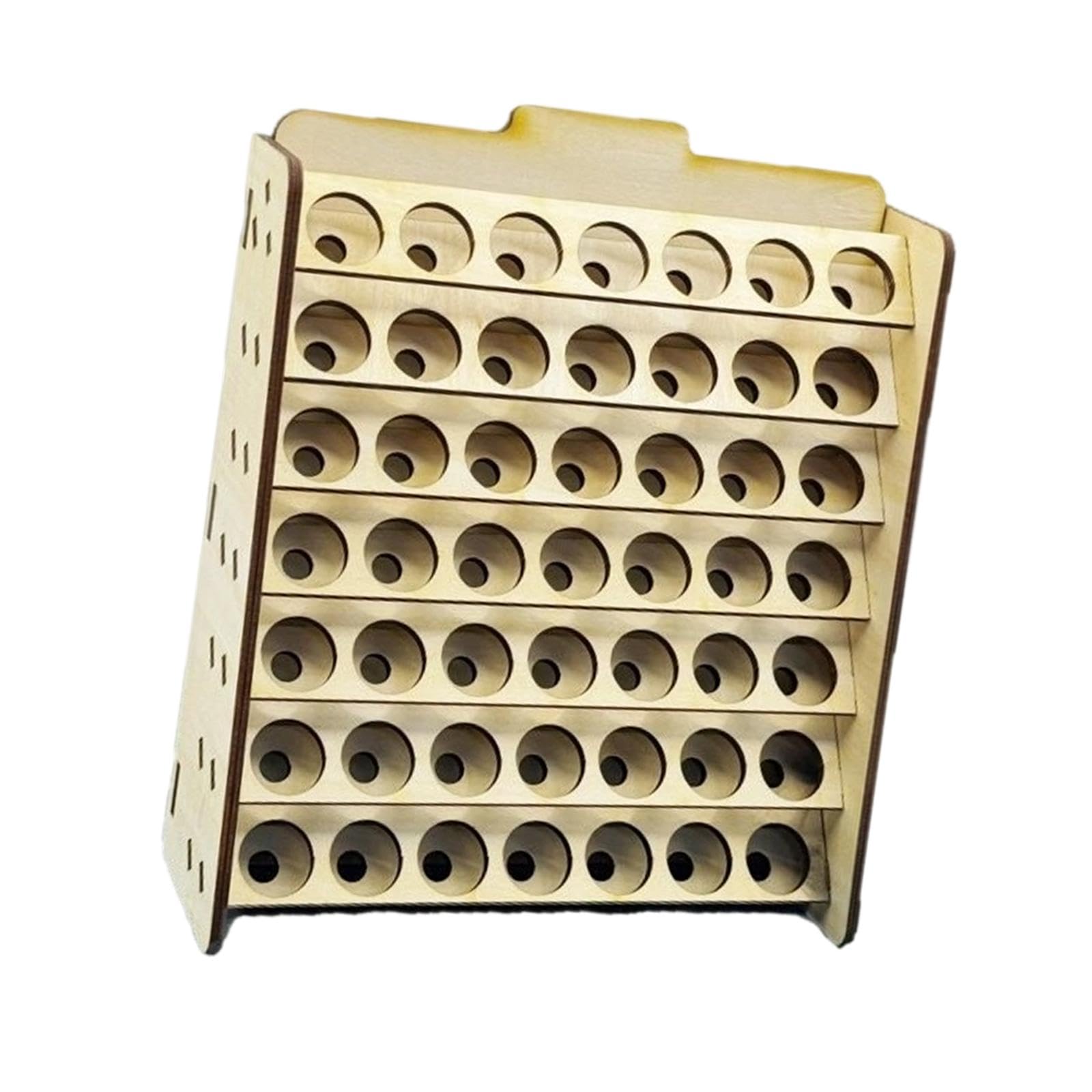 Milageto Organizador de Pinturas Estante para Pintura Porta Frascos de Pintura Expositor de Botes de Madera para Organización Eficiente Adecuado para Estudio a, 25.5 Mm, Individual