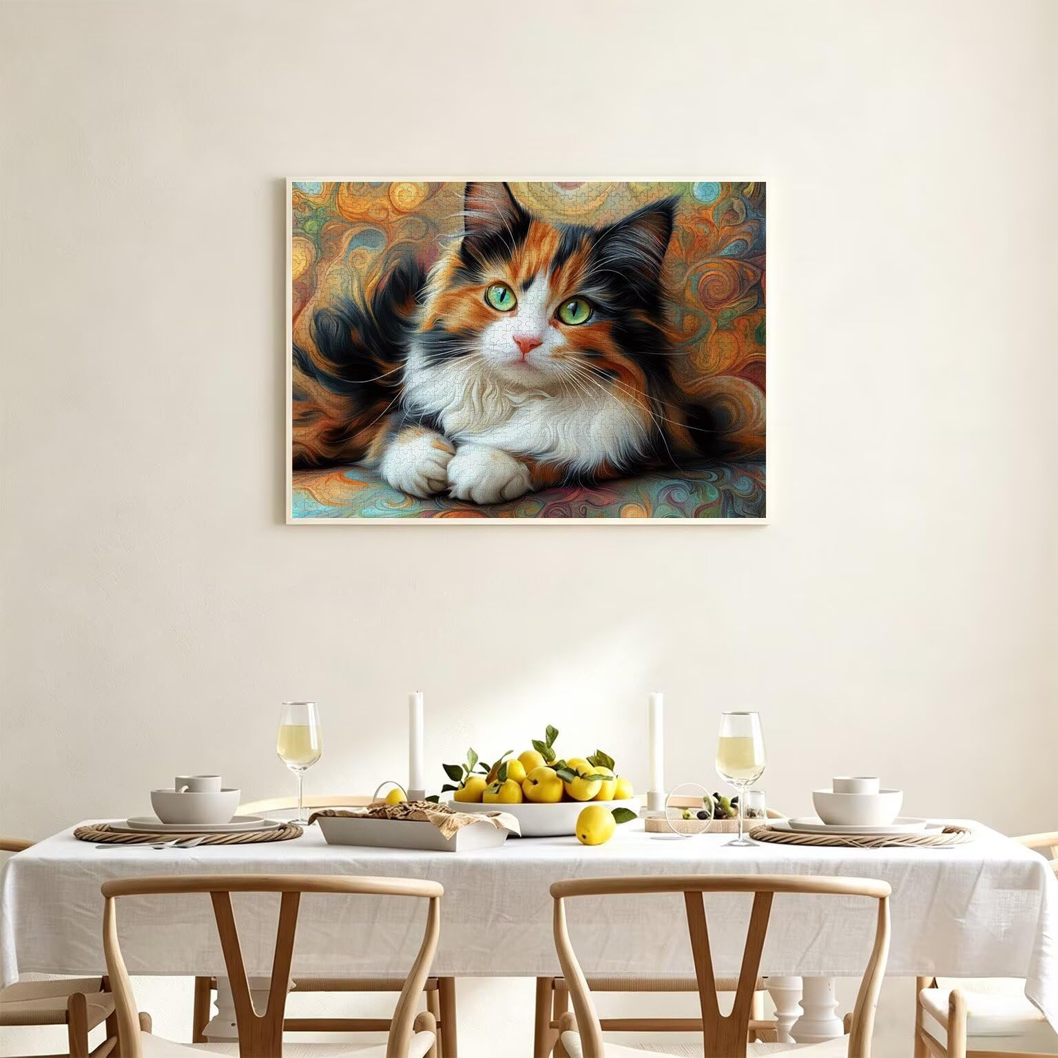 Puzzle 5000 Pezzi astratto Puzzle Legno gatto, n-39