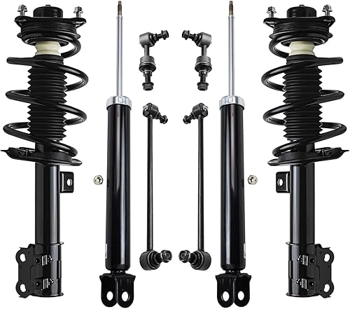Detroit Axle - Kit de amortiguadores delanteros de 8 piezas para Hyundai Sonata 2011, puntales con amortiguadores traseros de resorte helicoidal de