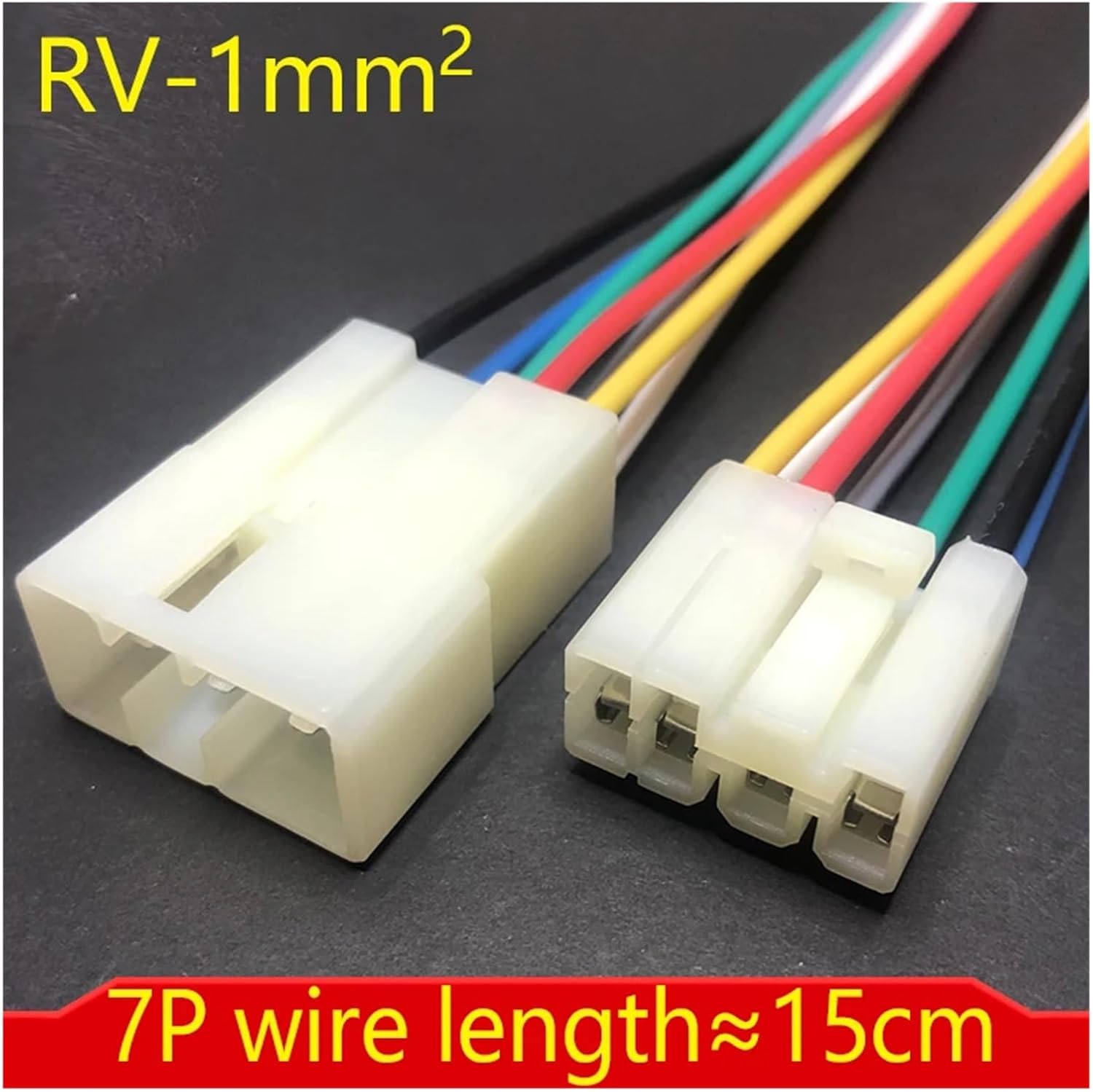 Dj7072-3 Car Adapter Harness Male And Female Butt Plug 5p7p9p11p13p17p Motorcycle Cable Connector Socket Wire Length 15cm (Color : 7p strip line, Size : 5sets)