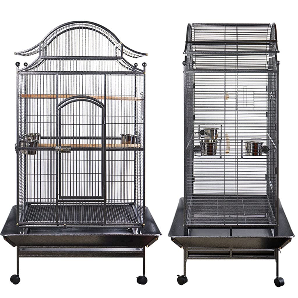 Gabbia per Uccelli Casa del cockatiel della gabbia della gabbia del grande uccello della famiglia con la gabbia di allevamento della tazza di alimentazione adatta for i greggi di uccelli Gabbie