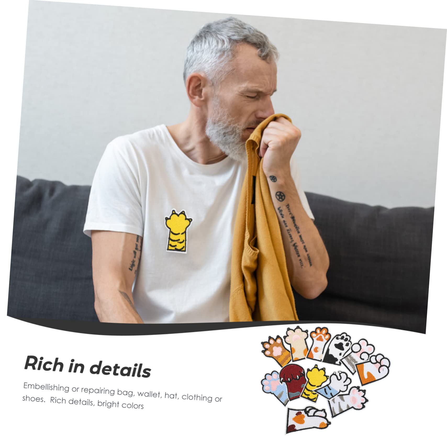 60pezzi Patches Decorativi Per Abbigliamento Toppe Termoadesive Per Borse Riparazioni e Decorazioni