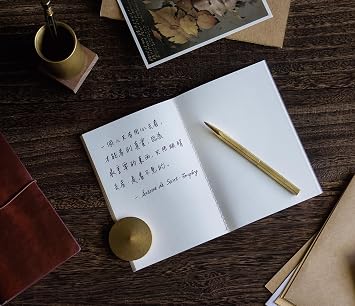 YSTUDIO Rotating ballpoint pen, classic ballpoint pen, made of brass, stunning luxury pen, the best ballpoint pen for professional administrative offices, exquisite designer pen (brass)