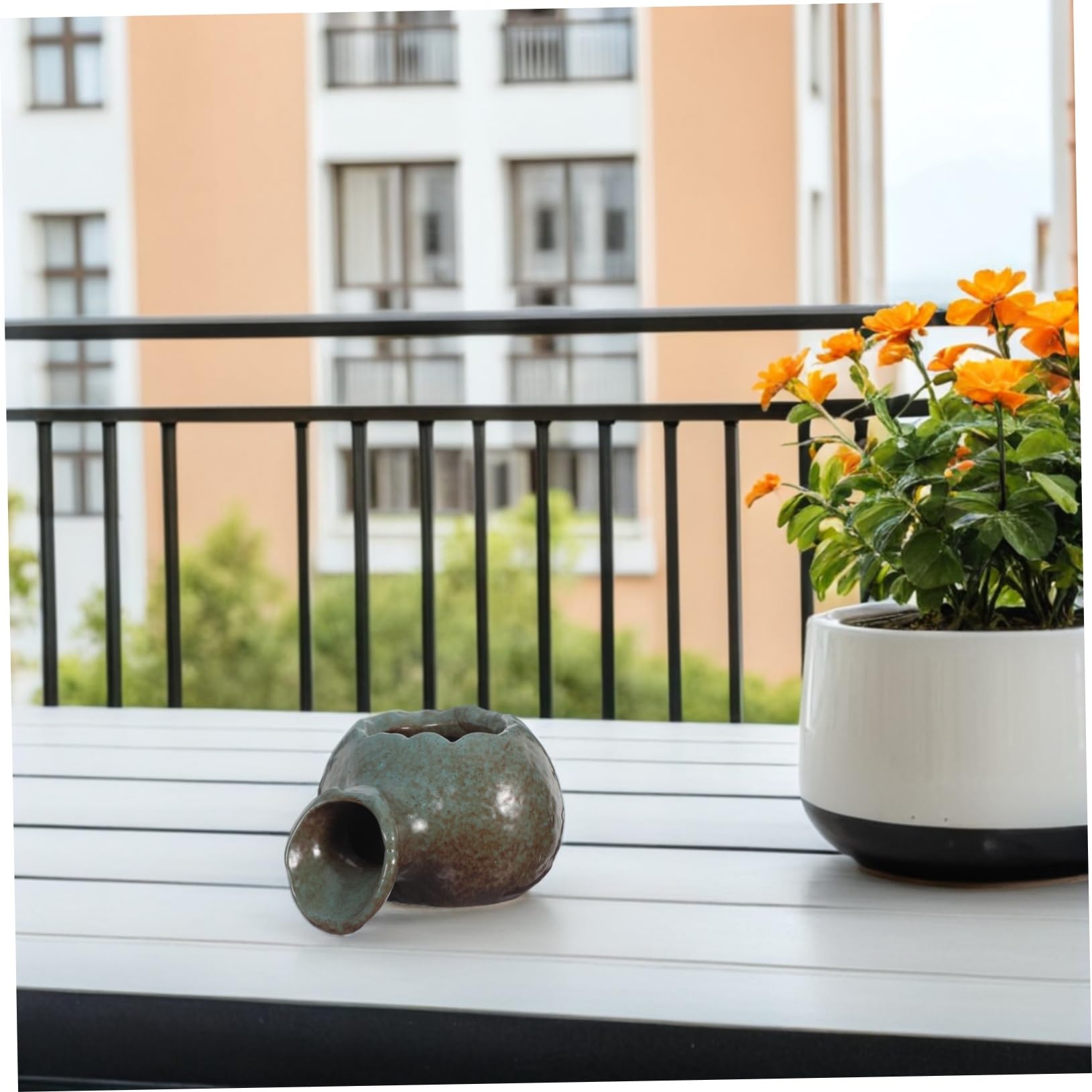 Vaso per Acquario in Ceramica Circolazione Acqua Decorazione per Acquario e Terrario Design Elegante per Casa e Giardino per Giochi d Acqua e Laghetti per Pesci