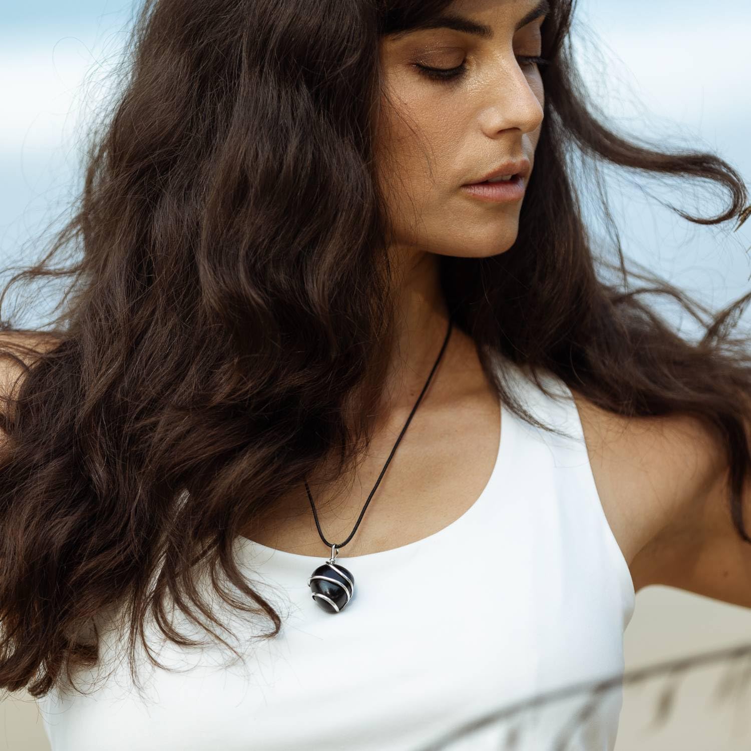 Ayana Crystals Obsidian Pendant Necklace - Handcrafted Black Obsidian Healing Crystal Jewelry for Protection & Grounding, Chakra Necklace for Men & Women, Ethically Sourced - Image 3