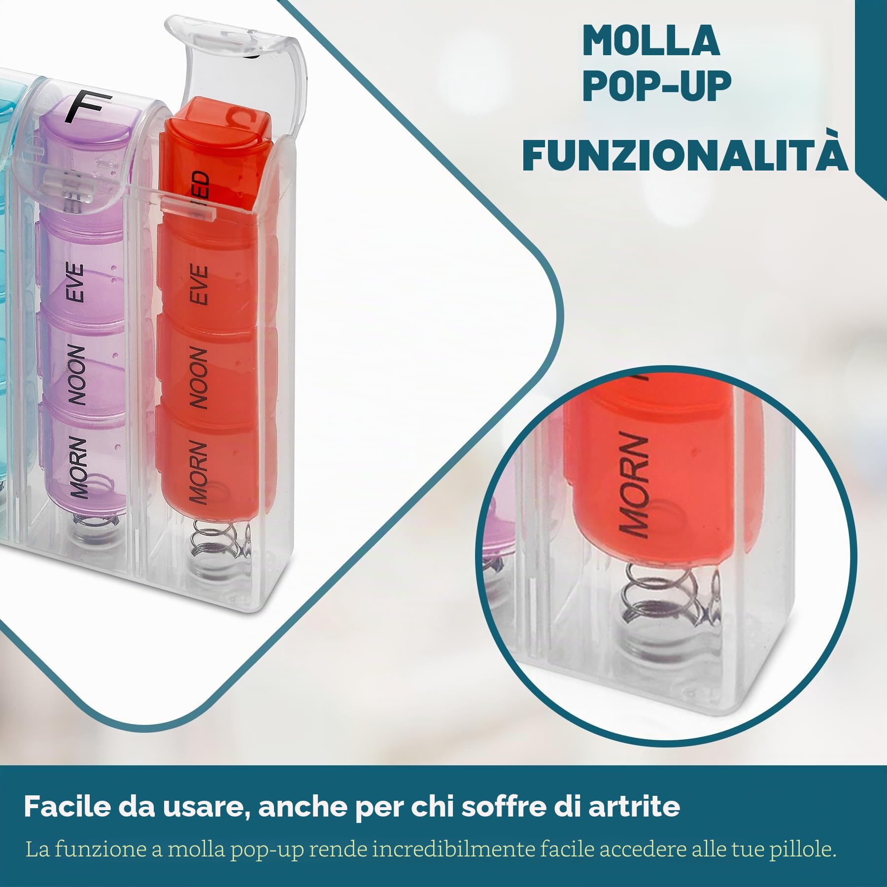 Organizzatore settimanale delle pillole - (Confezione da 2)