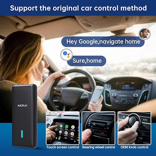 Miniatura 3 de Adaptador inalámbrico Android Auto para OEM fábrica con cable AA Cars Plug & Play Fácil configuración inalámbrica Android Auto Dongle para teléfonos