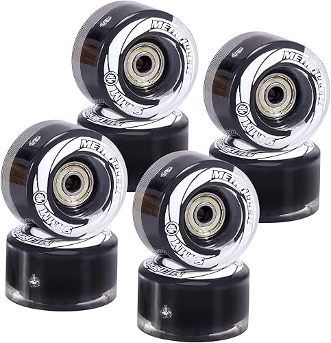 Paquete de 8 ruedas de 2.126in x 1.260in con rodamiento ABEC-7 instaladas, ruedas iluminadas para interiores y exteriores para patines de ruedas