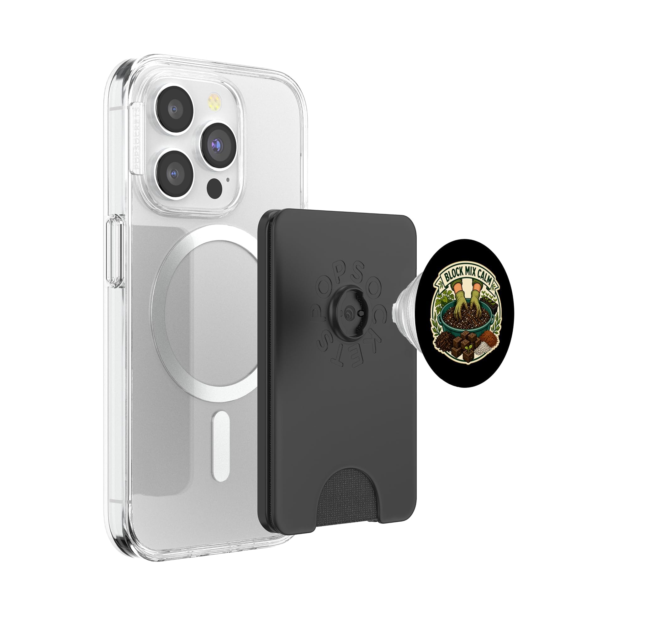 Block Mix Calm Erdblock Aussaat Runde PopSockets PopWallet für MagSafe