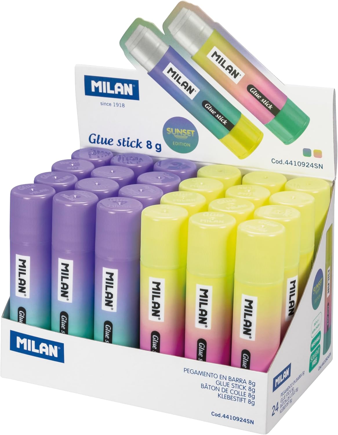 Display Box 24 Glue Sticks 8g Sunset