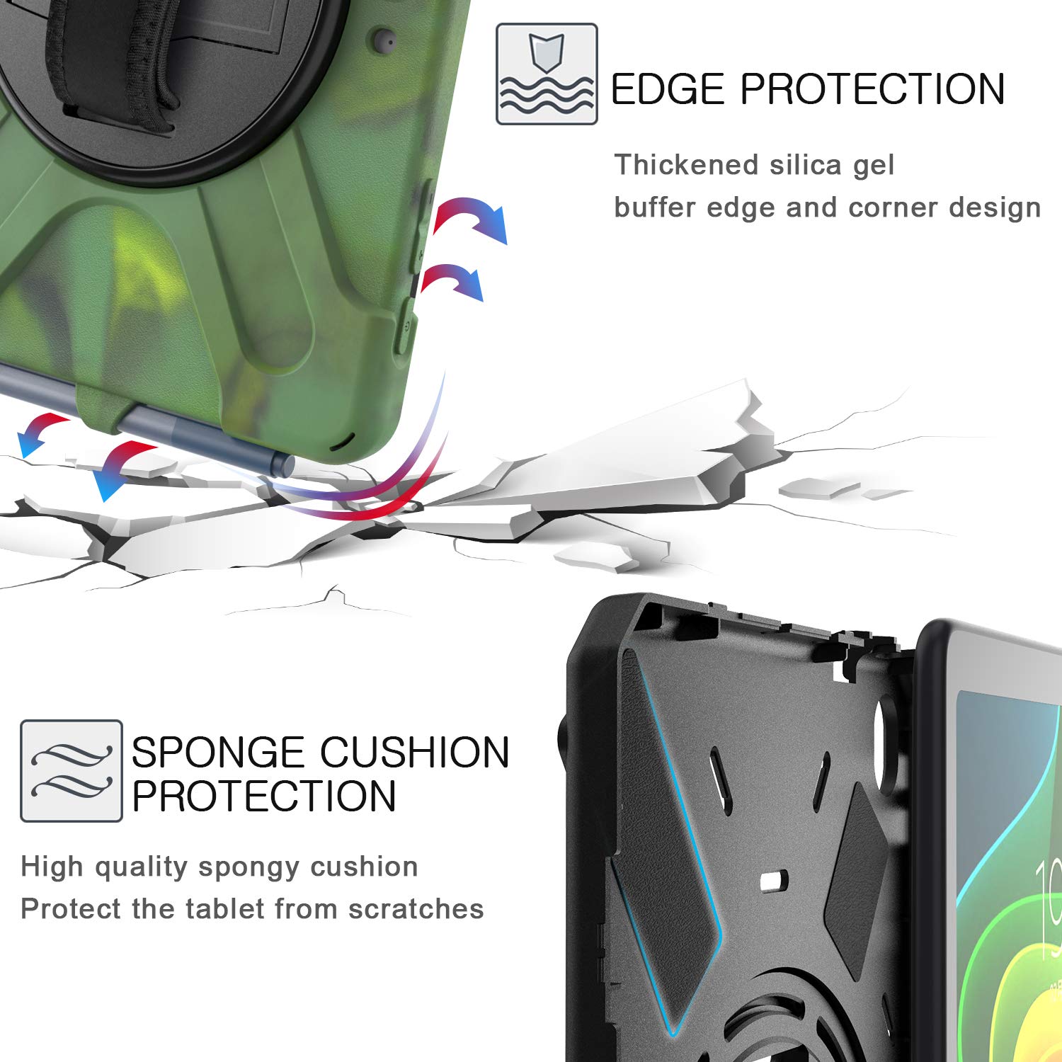 SUPCASE Per Microsoft Surface Pro 11 Custodia 2024 Custodia Robusta Per Tablet Resistente Per Surface Pro 11 / Pro 10 / Pro 9 Con Cavalletto