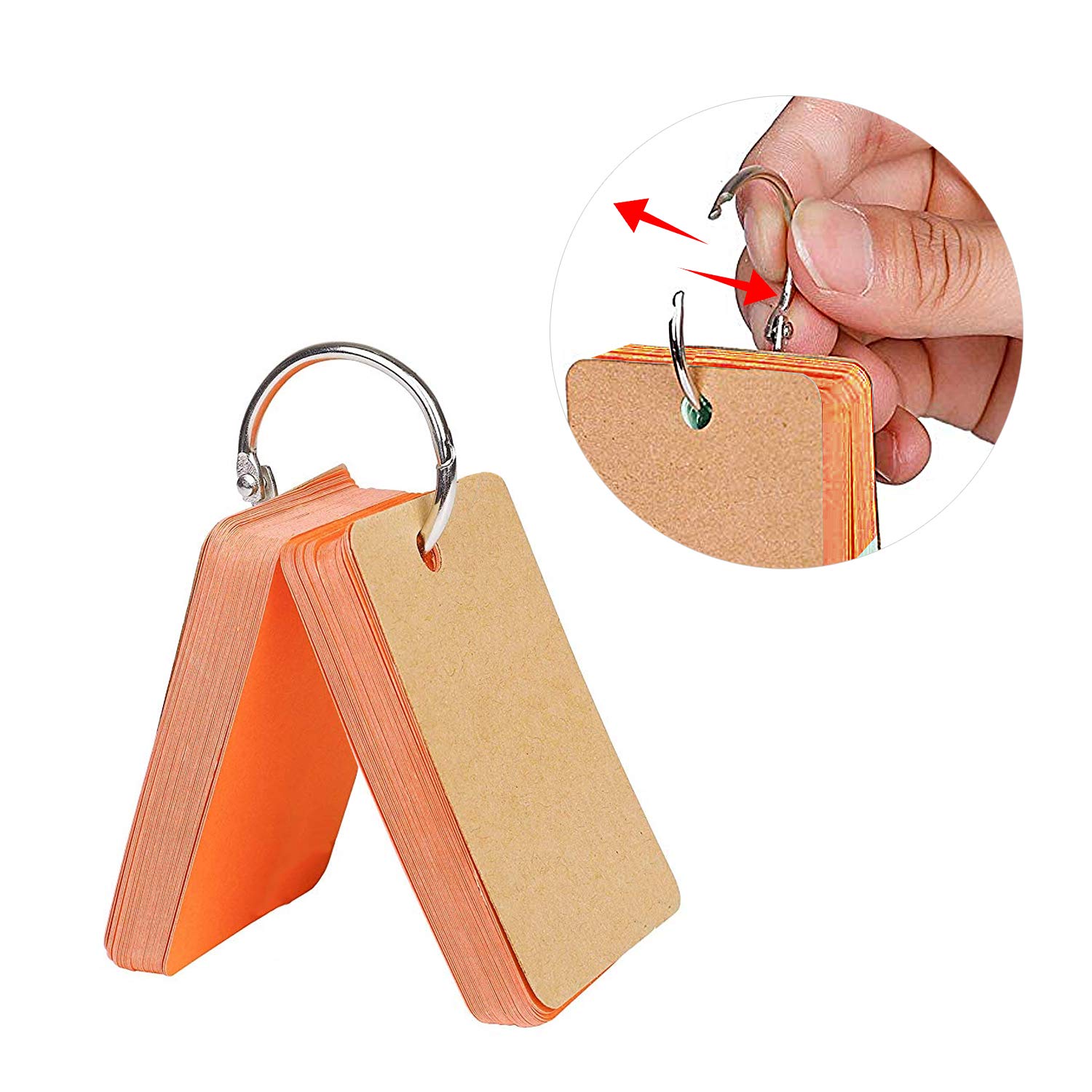 7 Pack Karteikarten mit Ring Vokabel-Karten 350 Blatter Lernkarte Pocket Klein Notizblöcke für Memos, Malen und Graffiti (Farbig)