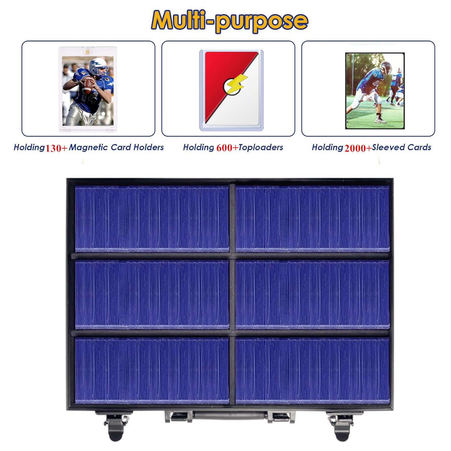 WUTONMU Toploaders Storage Box Hold 600+ 35PT 3