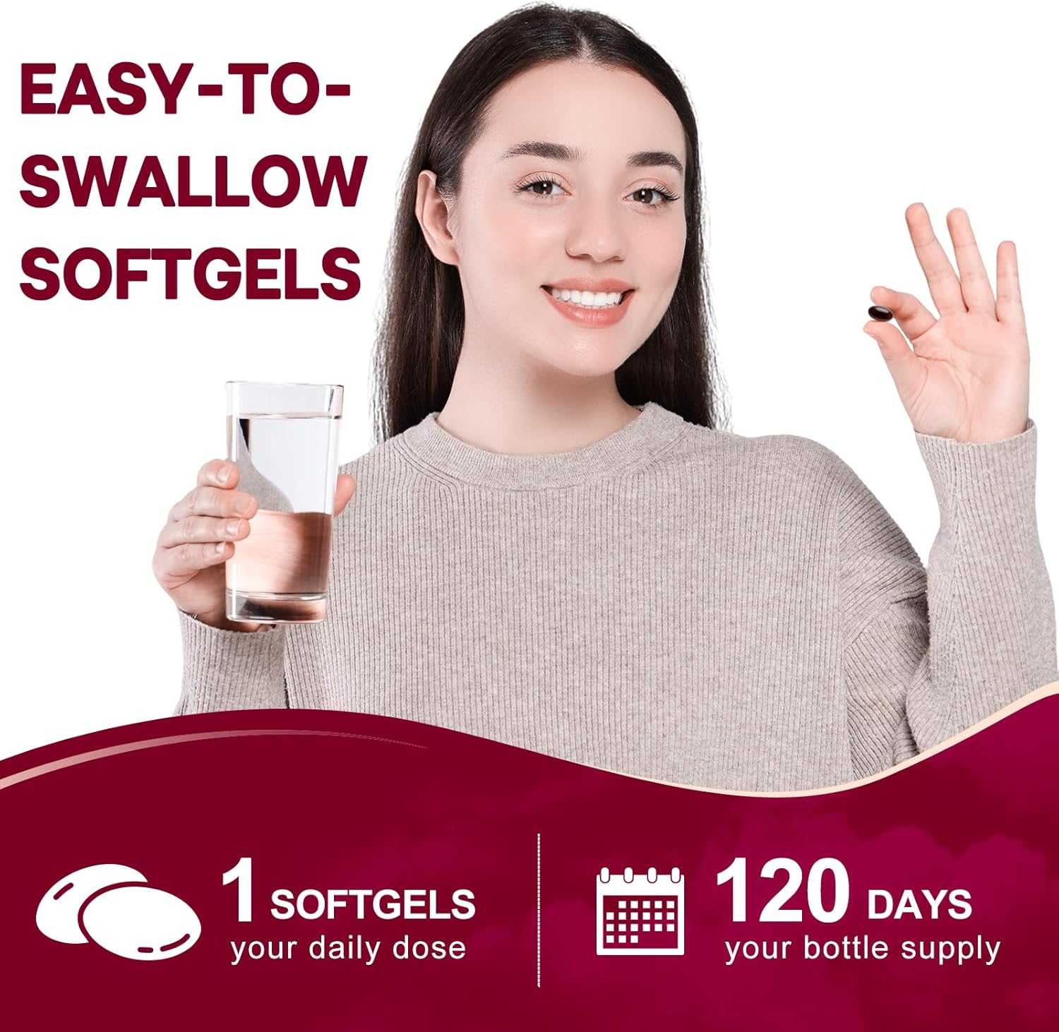 BEWORD Astaxanthin 12mg with MCT Oil, 120 Softgels 4-Month Supply | Premium Antioxidant Supplements | Natural Microalgae, Triple Strength | Supports Skin & Eye Health | Non-GMO, Gluten & Soy-Free