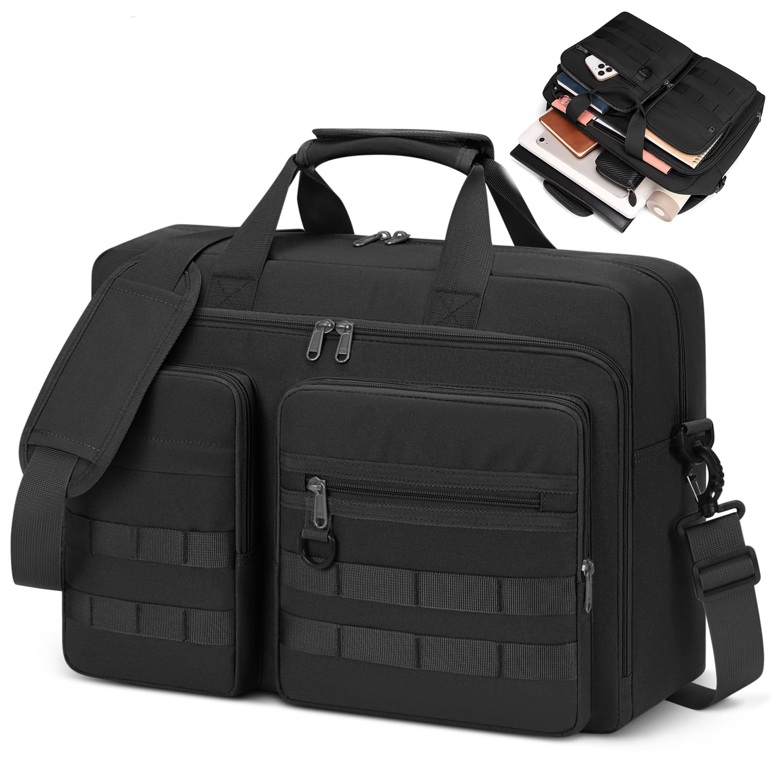 Tactical 15.6-17.3 In Laptop Bag for Men Messenger Briefcase