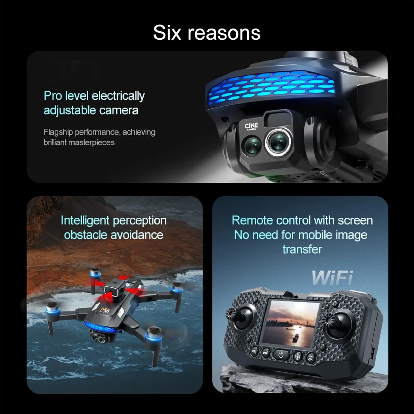 Dron 8K Profesjonalna kamera HD Drony 5G WIFI FPV Wideo 4k UAV Z ekranem Pilot zdalnego sterowania RC Quadcopter Dron