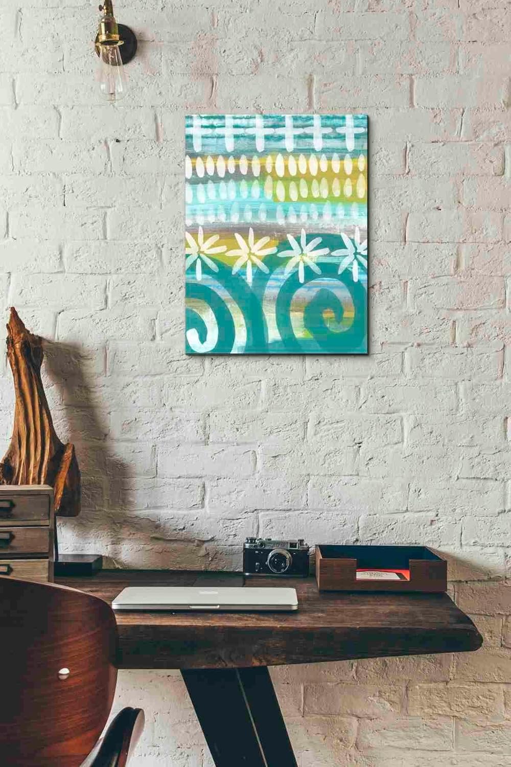 Epic Graffiti 'Fiesta II' by Linda Woods, Canvas Wall Art, 12"x16"