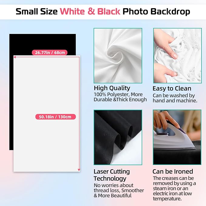 Kit de Soporte para Fondos Fotográficos JEBUTU 68x130cm miniatura 5