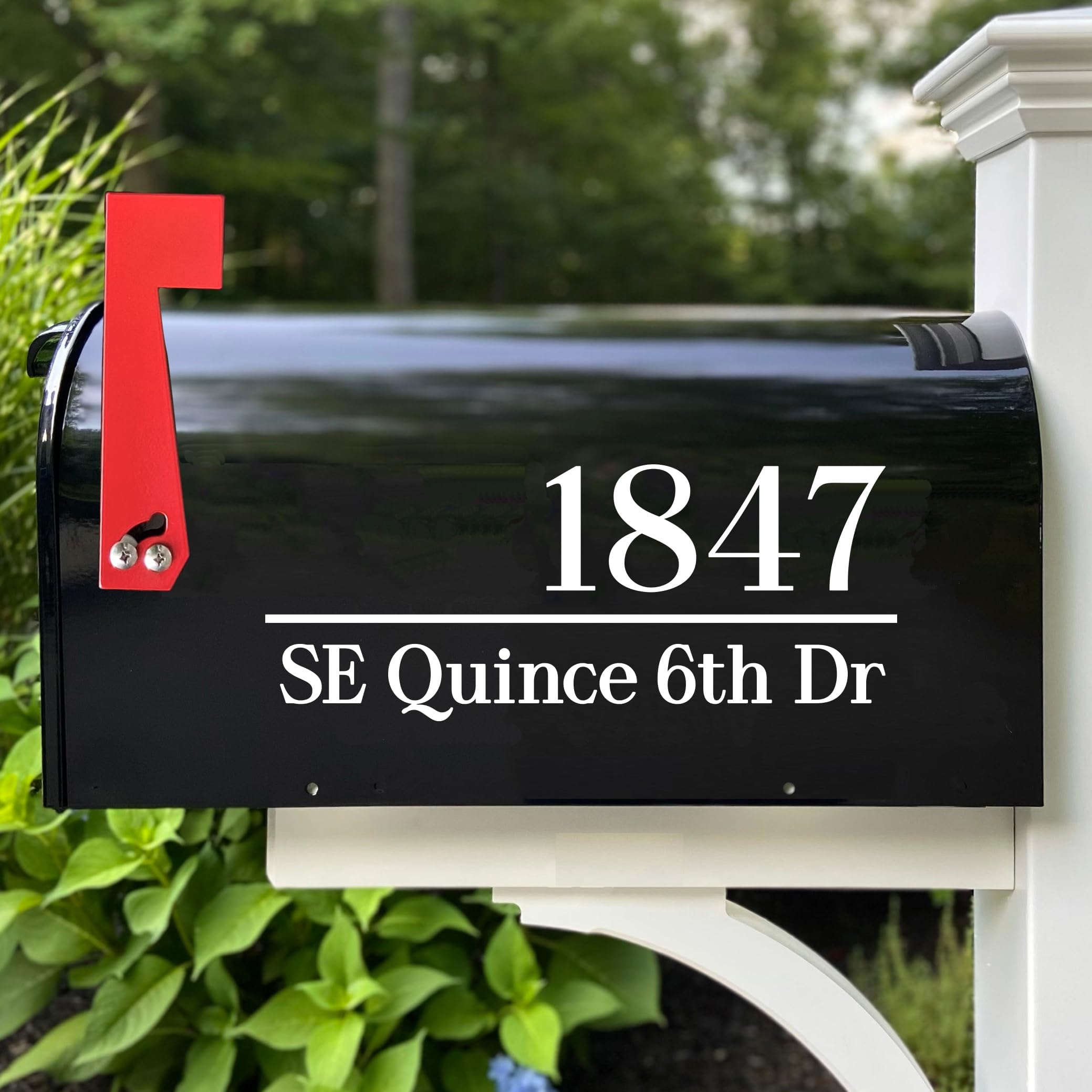 Custom Reflective Mailbox Numbers and Street Address Decal - CMN01