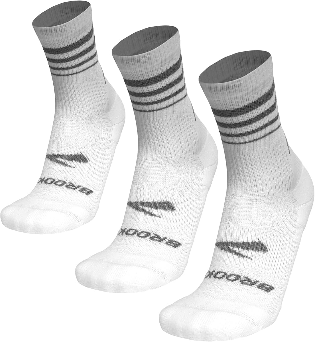 Pack de 3 pares de calcetines Run-In Crew, longitud de la tripulación, soporte para el arco, calcetines para correr