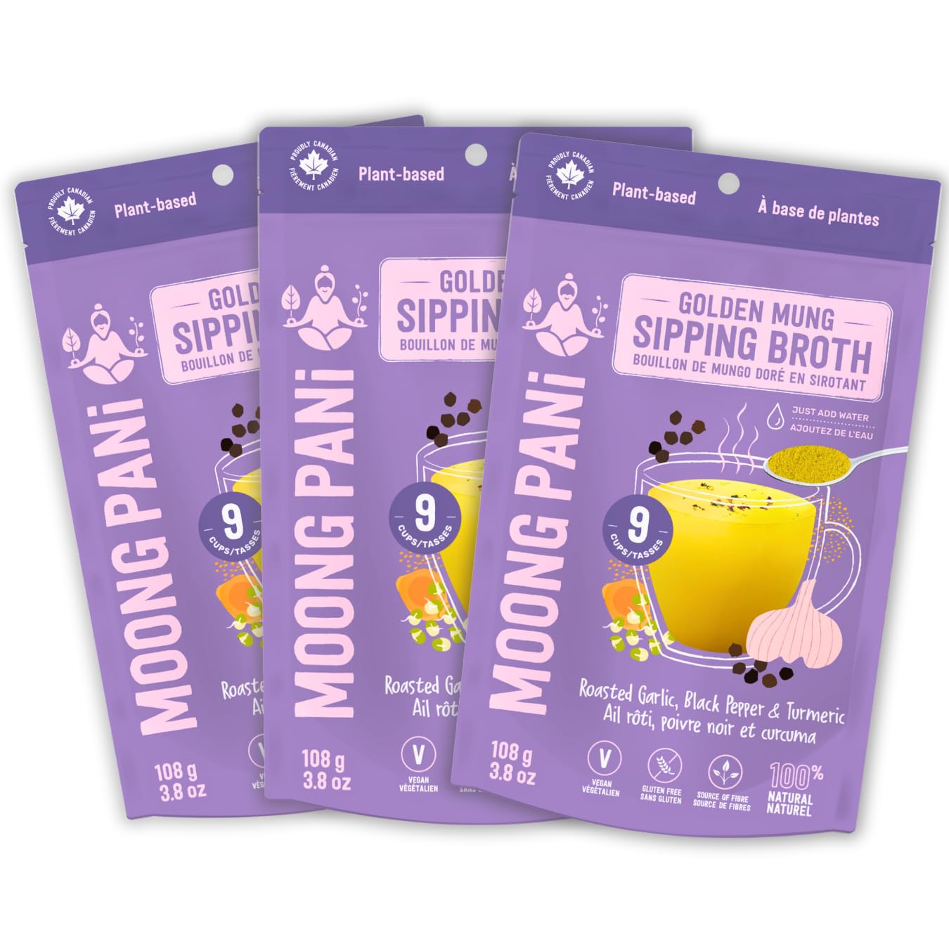Moong Pani Roasted Garlic & Turmeric Mung Broth Powder
