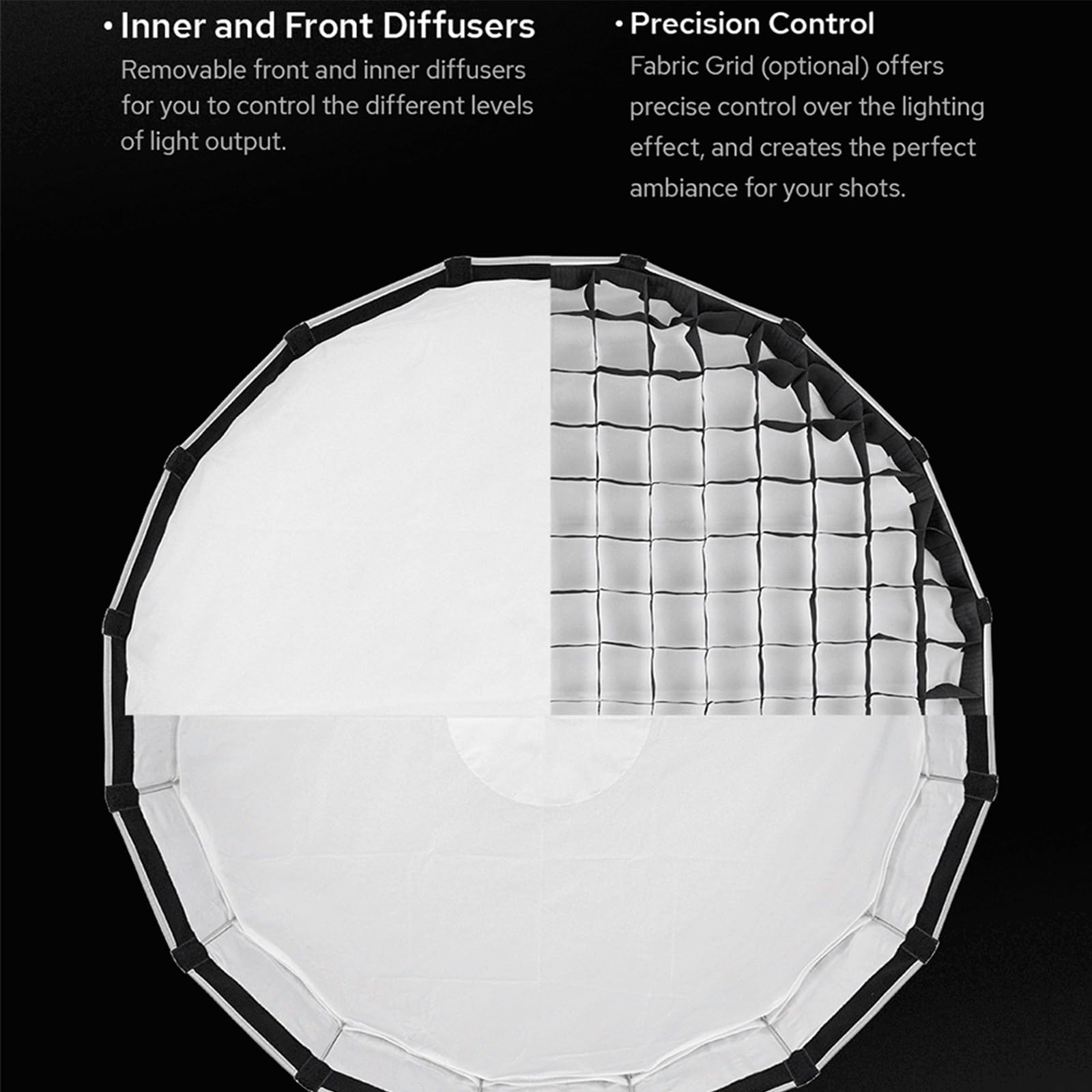 GODOX S85T Parasol Softbox Quick Release z siatką o strukturze plastra miodu, przenośny reflektor miękki pojemnik Bowens, do studia fotograficznego Speedlite Flash